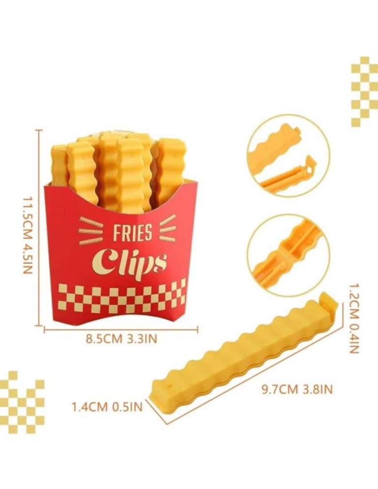 Paquete De 12 Clips Para Bolsas De Patatas Fritas, Clips Magnéticos Para Alimentos, Clips Para