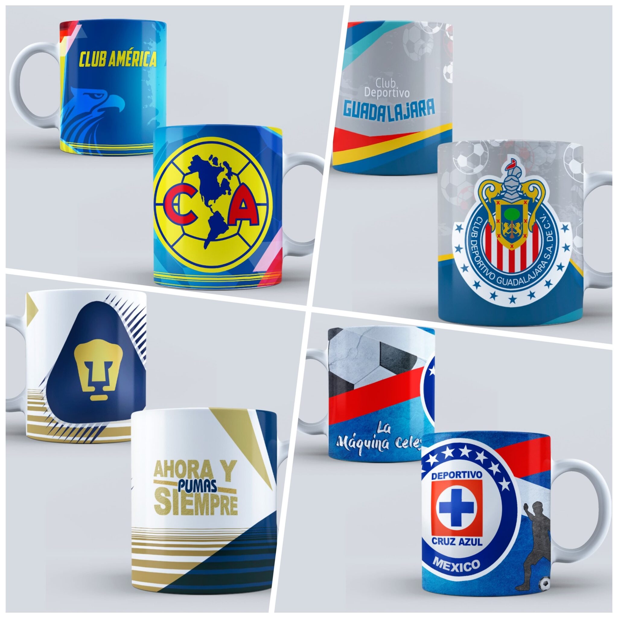 TAZA EQUIPO DE FUTBOL – Frida Joyería